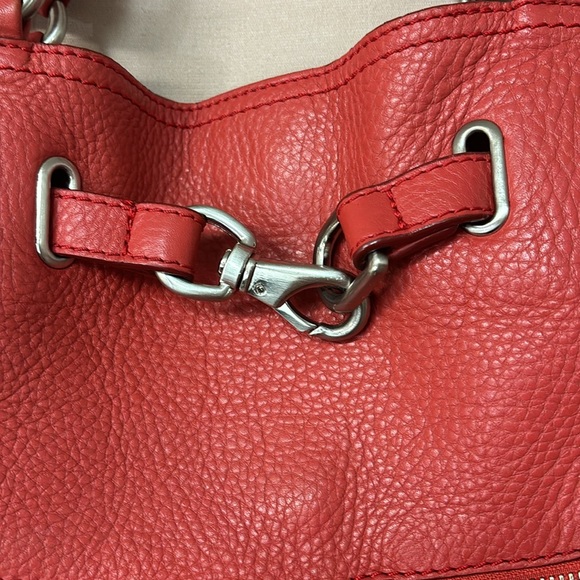 Cole Haan Women’s Genuine Leather Satchel in Coral Red - Picture 7 of 16